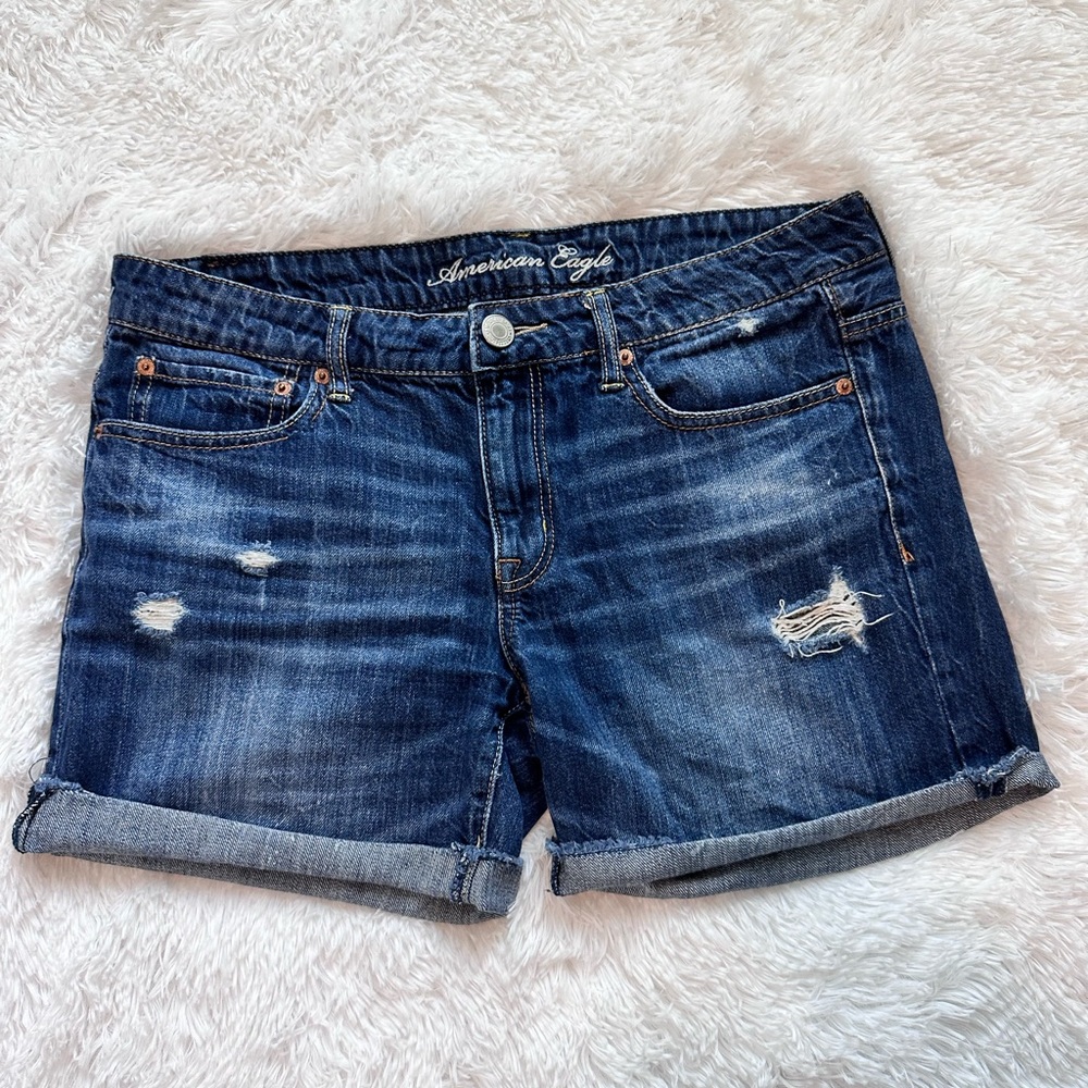 American Eagle | Jean Shorts | Sz 8 | Dark Wash